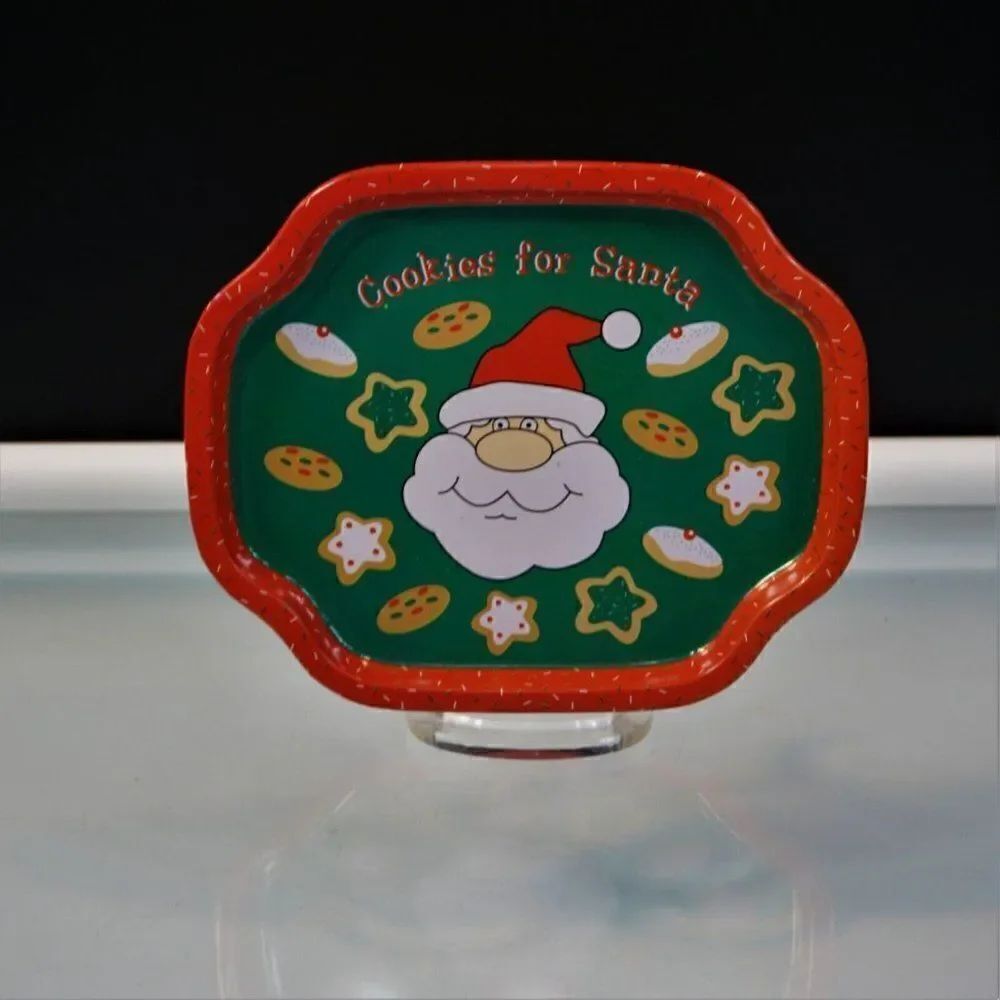 Cookies for Santa Tin Tray Vintage Christmas Holiday